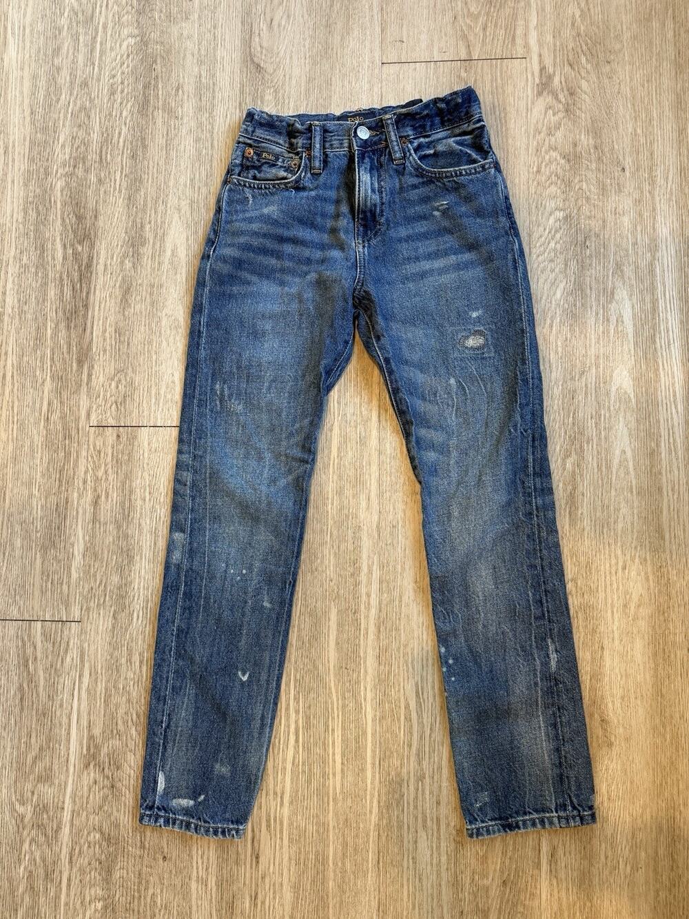 Polo Ralph Lauren Youth Slim Jeans Size 12 Blue Sullivan Distressed